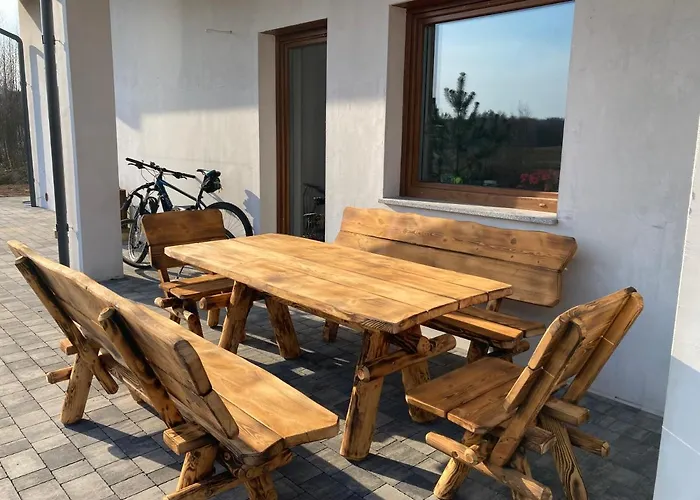 W Brzozach Sznurki Spokojna 1 - Chmielno, Kaszuby, Dom, Jezioro