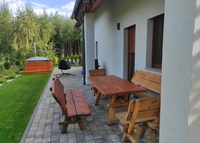 W Brzozach Sznurki Spokojna 1 - Chmielno, Kaszuby, Dom, Jezioro * Chmielno