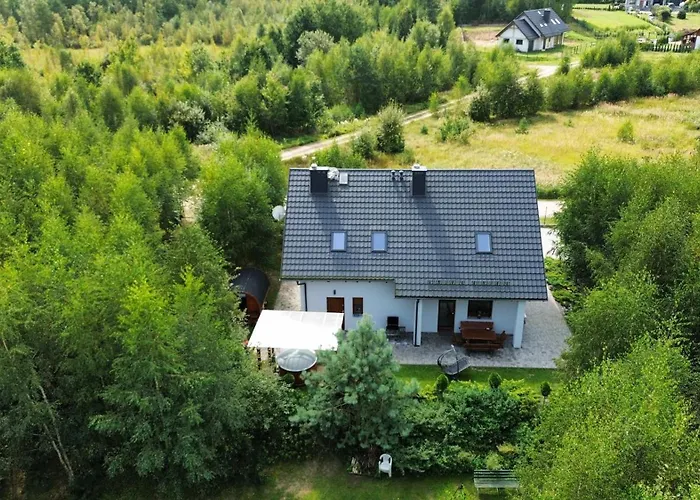 W Brzozach Sznurki Spokojna 1 - Chmielno, Kaszuby, Dom, Jezioro Chmielno